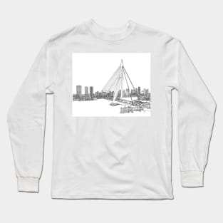 Erasmus Bridge in Rotterdam Long Sleeve T-Shirt